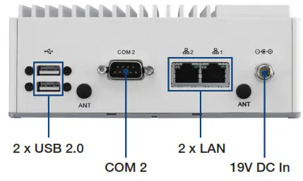 WISE DeviceOn Edge intelligence system-Rear View