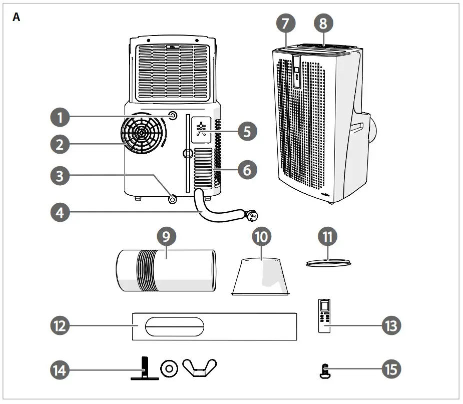 nedis WIFIACMB1WT Series Wi-Fi Smart Air Conditioner - Figure 1