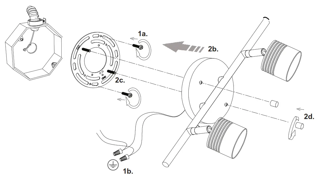 KUZCO TR10015 Two Fixed Track Fixture