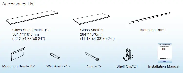 WOODBRIDGE MCL2430 LED Medicine Cabinet fig (6)