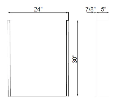 WOODBRIDGE MCL2430 LED Medicine Cabinet fig (9)