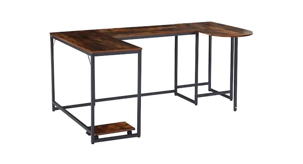 Maincraft D01-cd037 U-shaped Brown Mdf Corner Computer Desk Instruction Manual