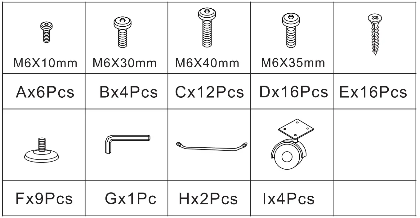 Maincraft D01-CD037 U shaped Brown MDF Corner Computer Desk - fig 7