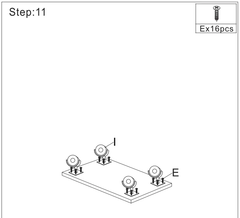 Maincraft D01-CD037 U shaped Brown MDF Corner Computer Desk - fig