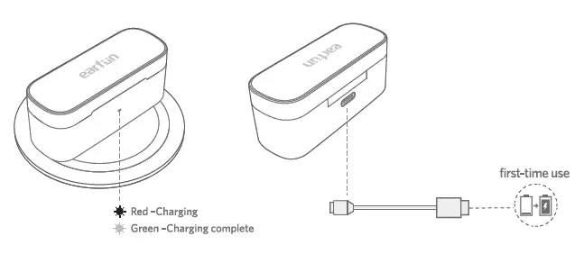 Connect USB-C cable for charging
