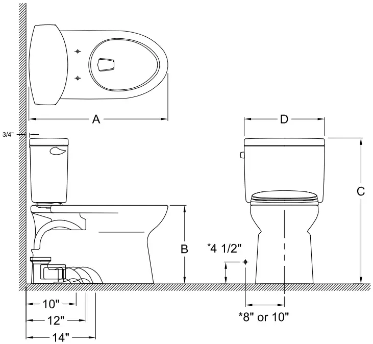 TOTO CST Series Toilet Elongated Bowl - Fig 36