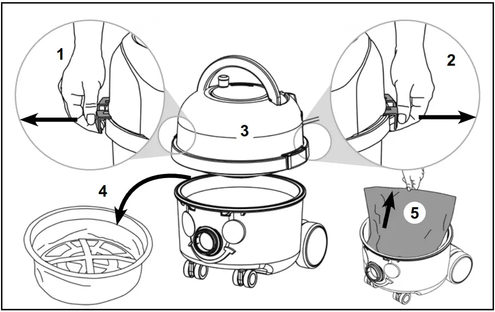 Numatic HENRY 160-11 Cylinder Vacuum - 1-5