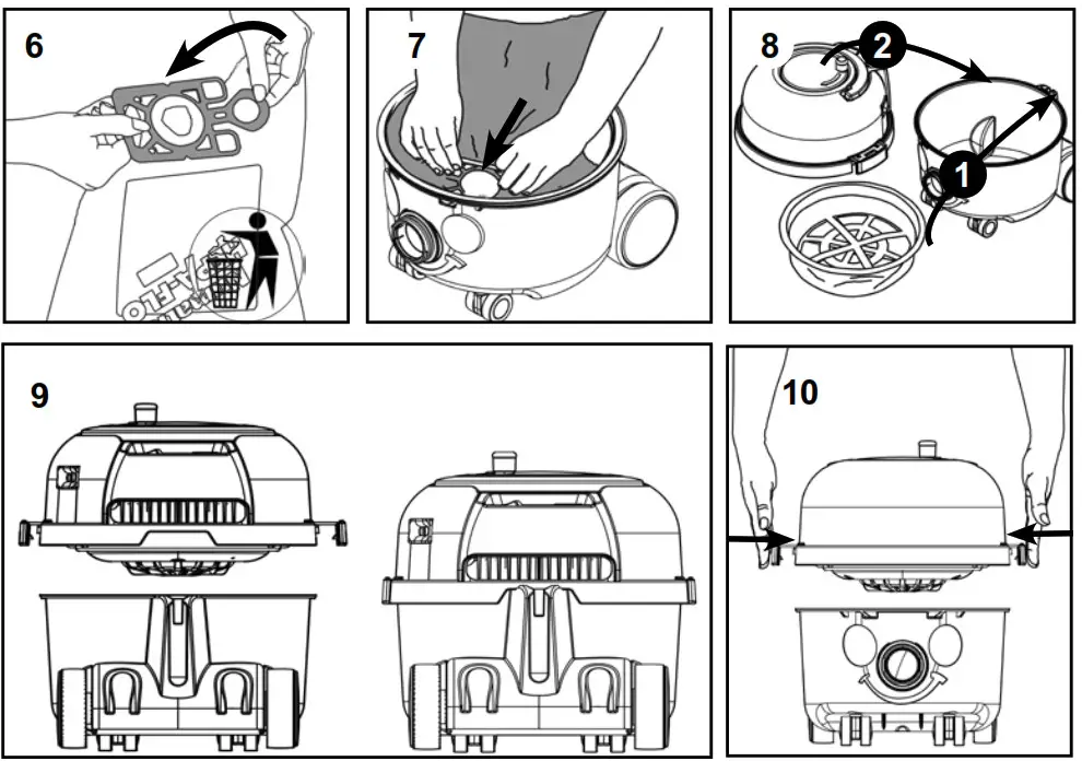 Numatic HENRY 160-11 Cylinder Vacuum - 6-10