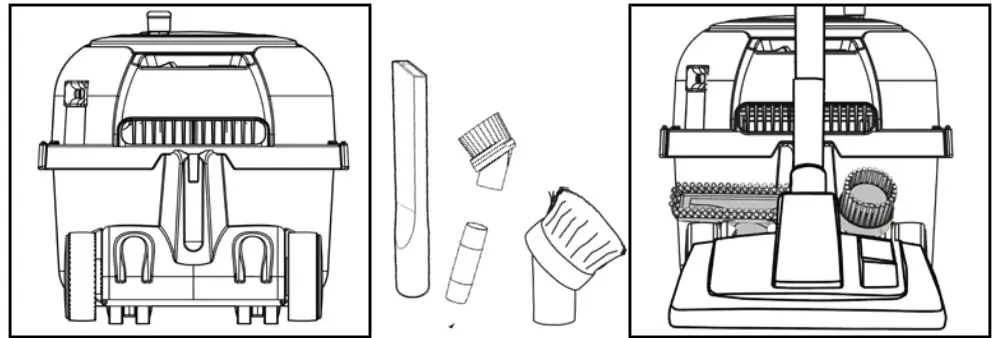 Numatic HENRY 160-11 Cylinder Vacuum - Tool Tidy