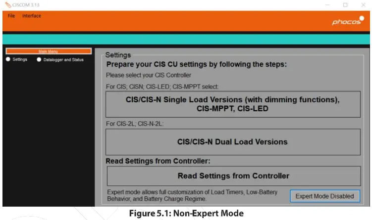 phocos CISCOM PC Software - fig 16