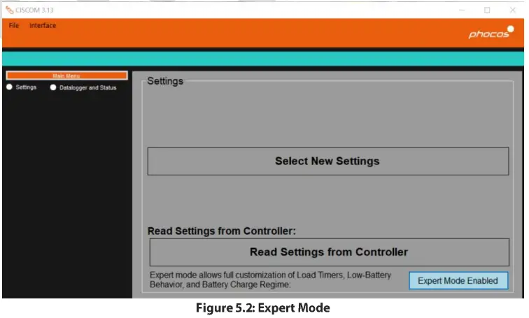 phocos CISCOM PC Software - fig 17