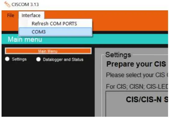 phocos CISCOM PC Software - fig 2