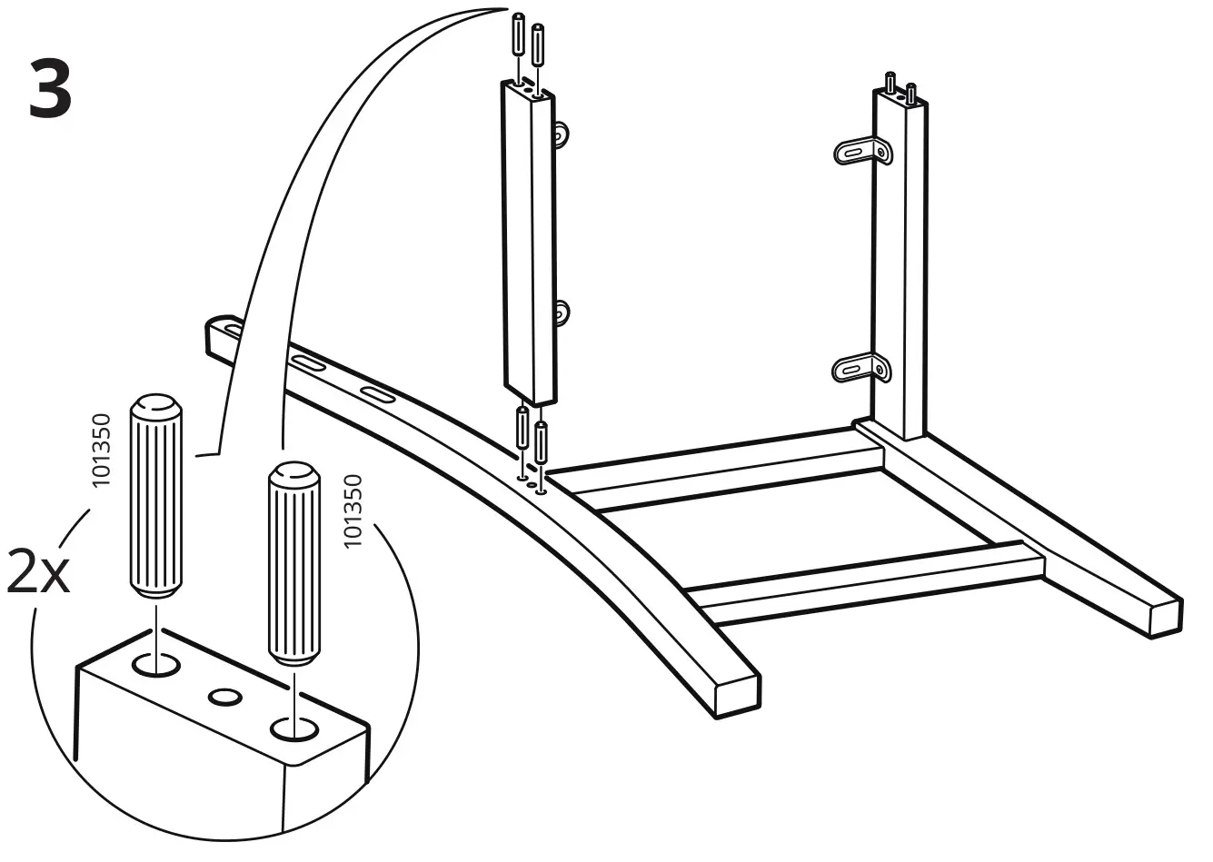 IKEA LERHAMN Light Antique Stain Table - Installation 3