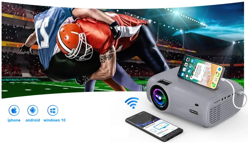 Groview-BL-43-Wi-Fi-and-Bluetooth-Mini-Projector-FIG-2