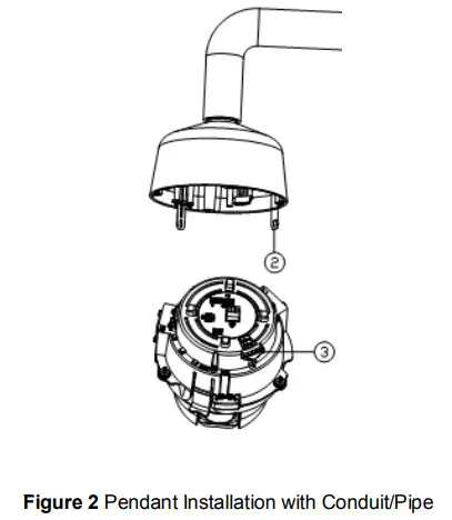 PELCO P2230L-EW0 Spectra Professional - Figure 2 Pendant Installation