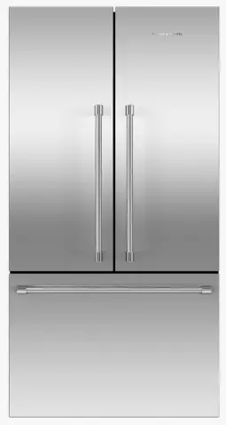 FISHER PAYKEL RF201ACJSX1_N Freestanding French Door Refrigerator Freezer, 36 Inch, 20.1 cu ft, Ice