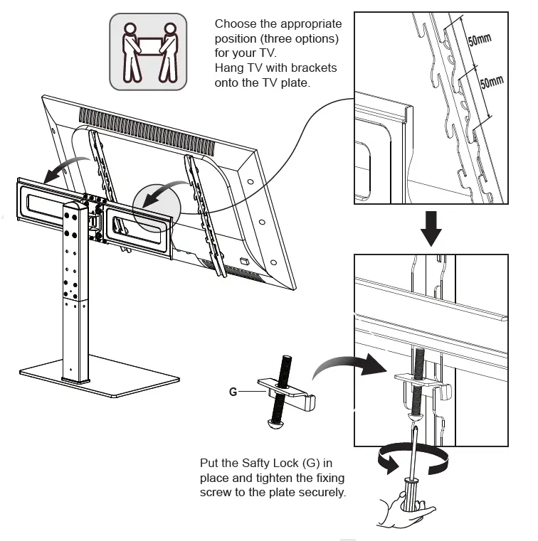 MOUNTUP MU0031 Universal TV Stand 49