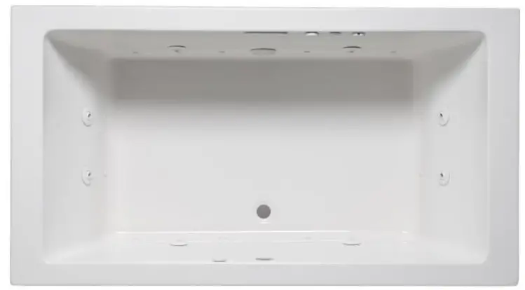 Laurel Mountain 7242FWA064 72 Inch x 42 Inch Drop In Acrylic Combo Bath