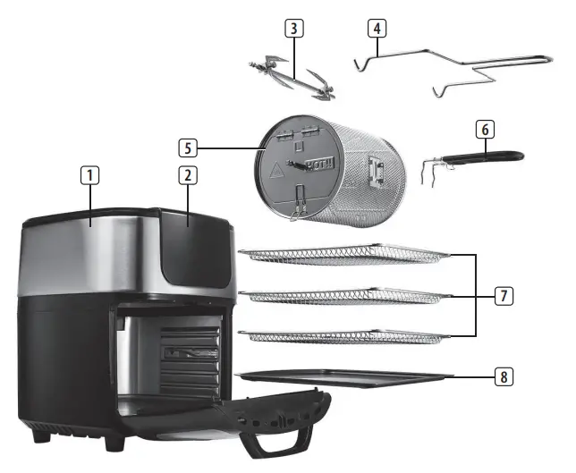 PRINCESS 01 182075 02 001 Aerofryer Oven 1