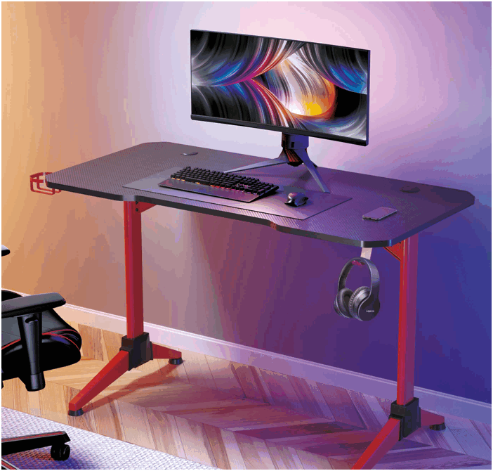 LogiLink EO0042 Gaming Desk with RGB Lighting - FIG