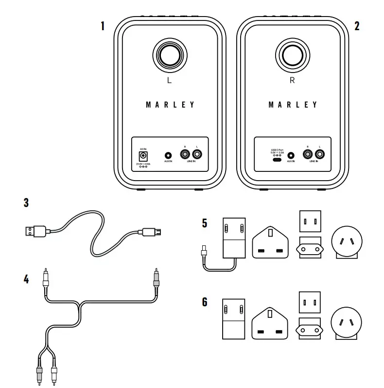 MARLEY EM-JA019-SB Bluetooth Wireless Speakers - box