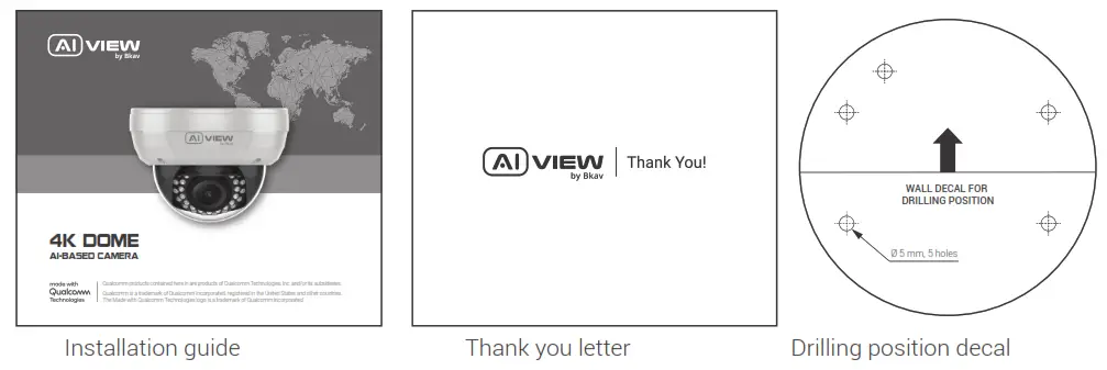 Bkav P450-0802GN 4K Dome Ai-Based Camera - PRODUCT KIT1