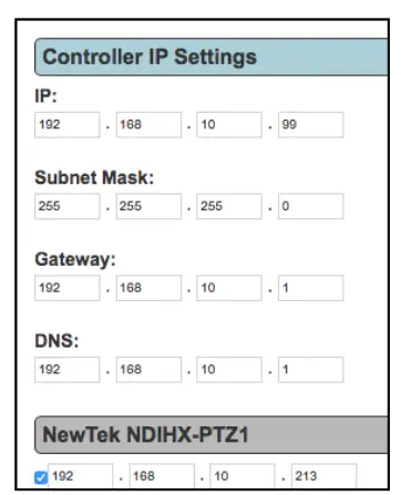 SKAARHOJ PTZ Fly Compact Controller - Setting