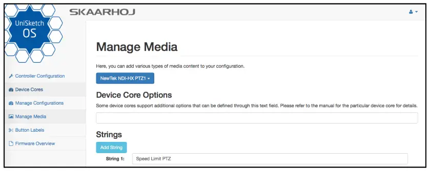 SKAARHOJ PTZ Fly Compact Controller - Setting11