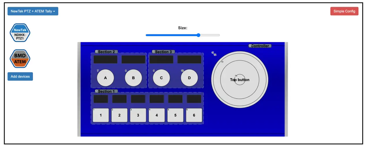 SKAARHOJ PTZ Fly Compact Controller - Tally