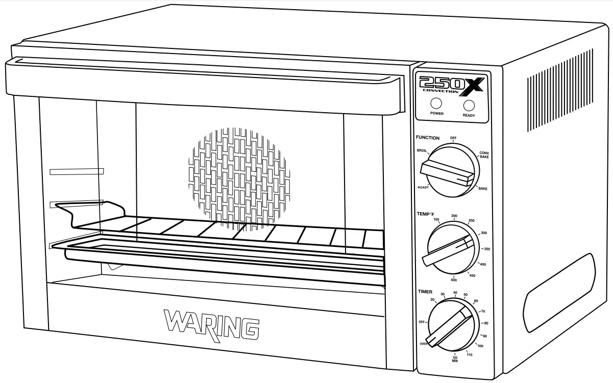 WARING COMMERCIAL WCO250X Quarter Size Heavy Duty Convection Oven
