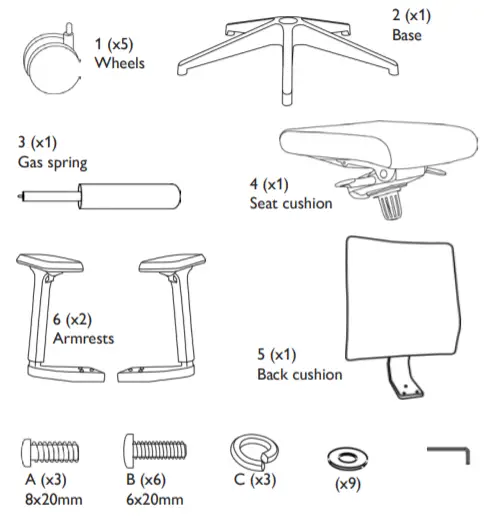 Schaffenburg Office Chair serie o45 -FIGURE 1