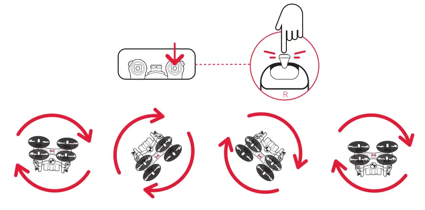 Gently press the Directional Flight Stick