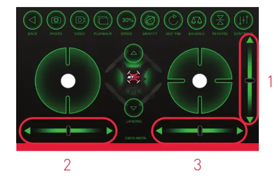 Move the black bar in the opposite direction of drift