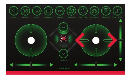 Tap and hold the Directional Control disc.