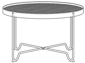 IKEA KROKHOLMEN Side Table Outdoor Beige