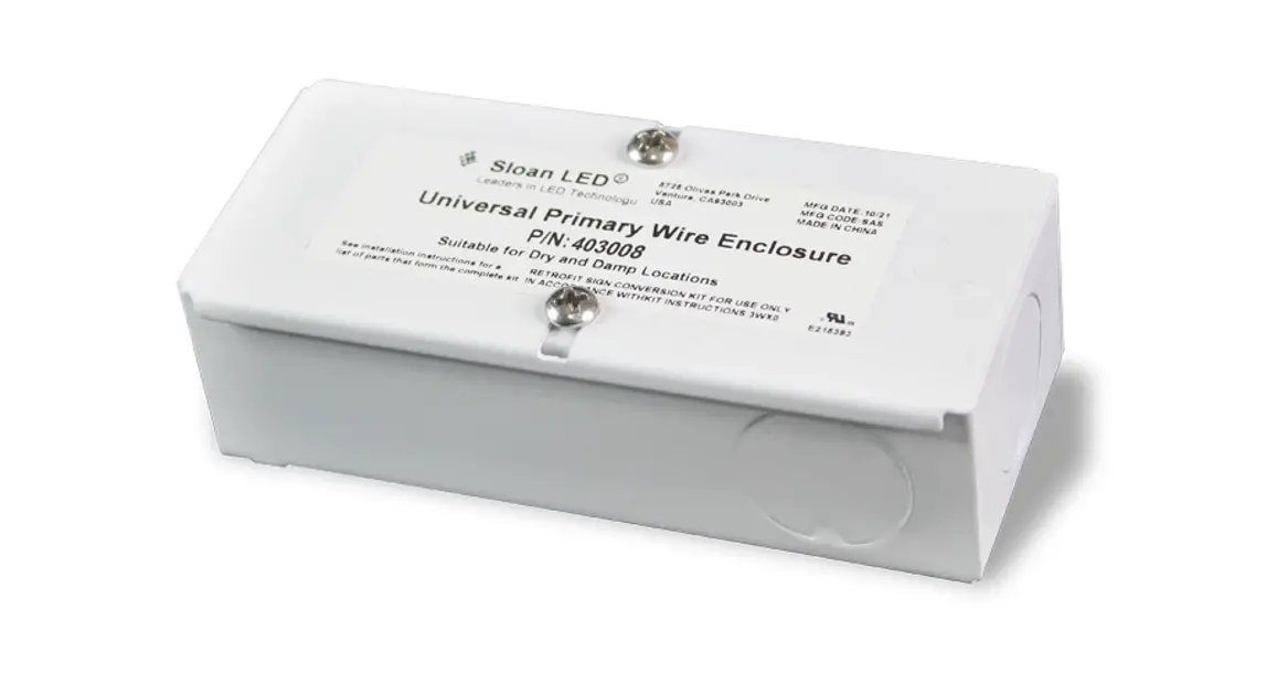 Sloanled 403008 Universal Primary Wire Enclosure Installation Guide