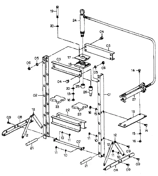 DRAPER 58158 10 Tonne Hydraulic Floor Press fig 1