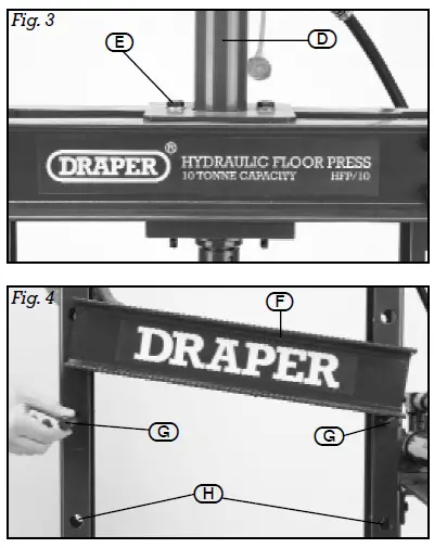 DRAPER 58158 10 Tonne Hydraulic Floor Press fig 3