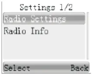 Diga-Talk D2-1000U Digital Mobile Radio - Settings