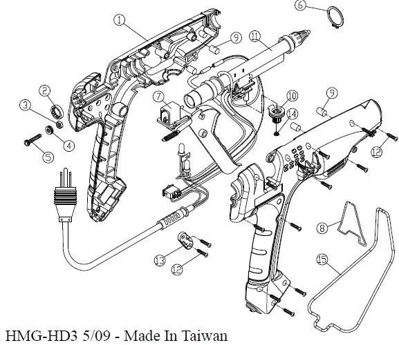 Gluefast HMG-HD3 Hot Melt Glue Gun Fig3