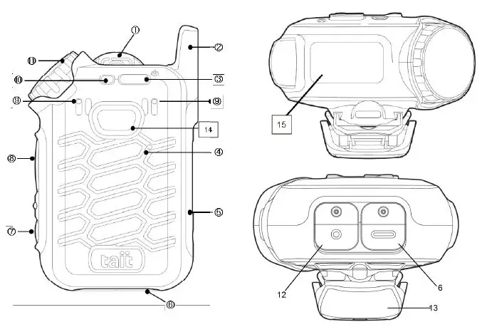 Tait TWX500 Axiom Stand-Alone Broadband Wearable and Radio Speaker Mic-1