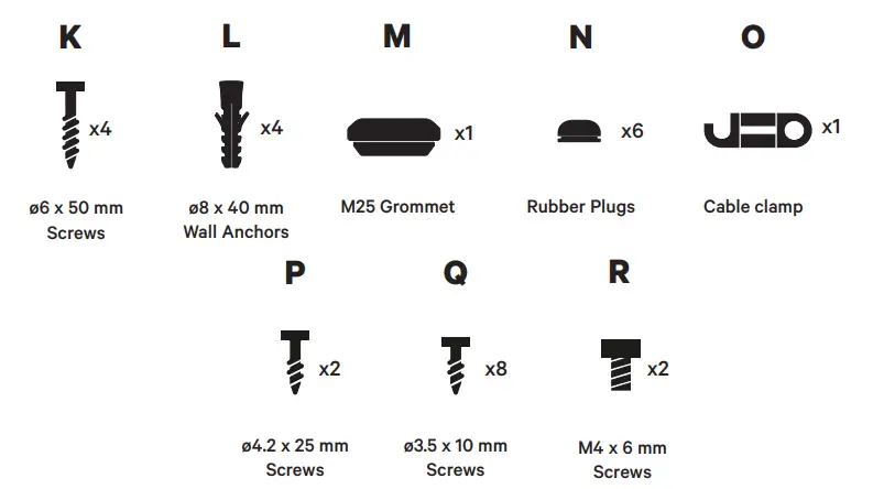 wallbox COPPER SB Cutting Edge Charger-Included Mounting Parts