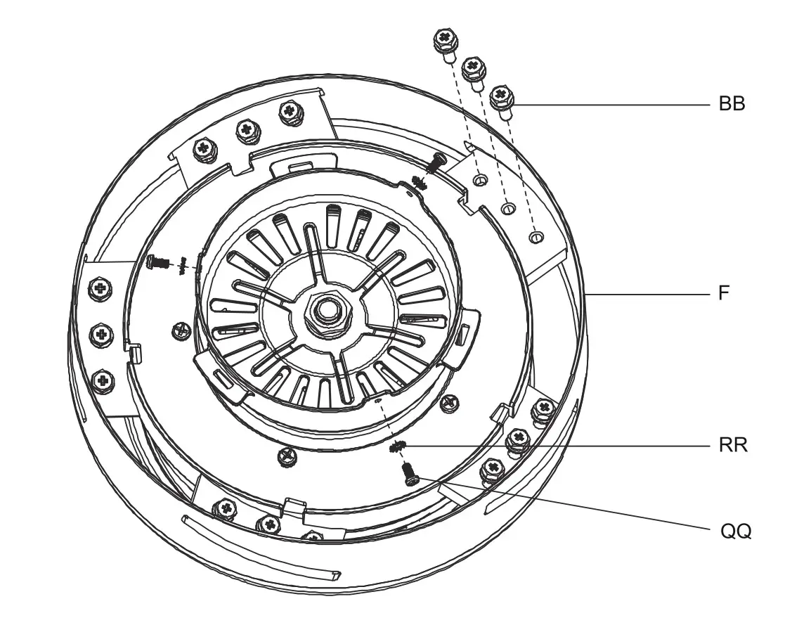 HAMPTON BAY FC120-CARL 48-Inch LED Indoor Air Filtering Ceiling Fan - Preparation for assembly