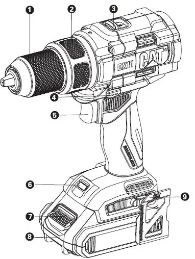 CAT DX11 Cordless Drill Driver fig 1