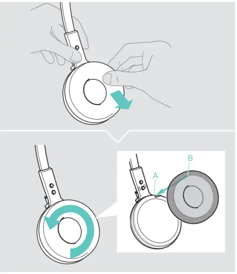 Replacing the ear pad