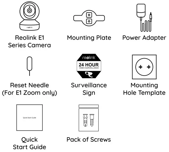 reolink E1 Series Indoor Wi Fi Camera - Box