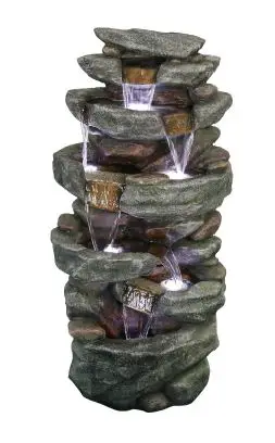 Watnature -Stacked Rock -Indoor Outdoor- Waterfall- Fountain -FIG 1