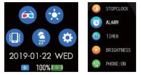 AROMA I9Y Sports Smart Watch - stopwatch