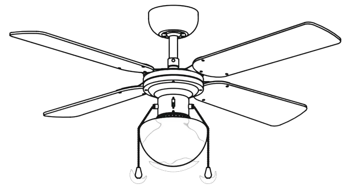 bESTRON DHB42W Ceiling Fan - Cover