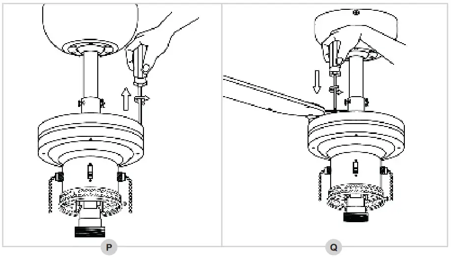 bESTRON DHB42W Ceiling Fan - installing the mouting plate 4
